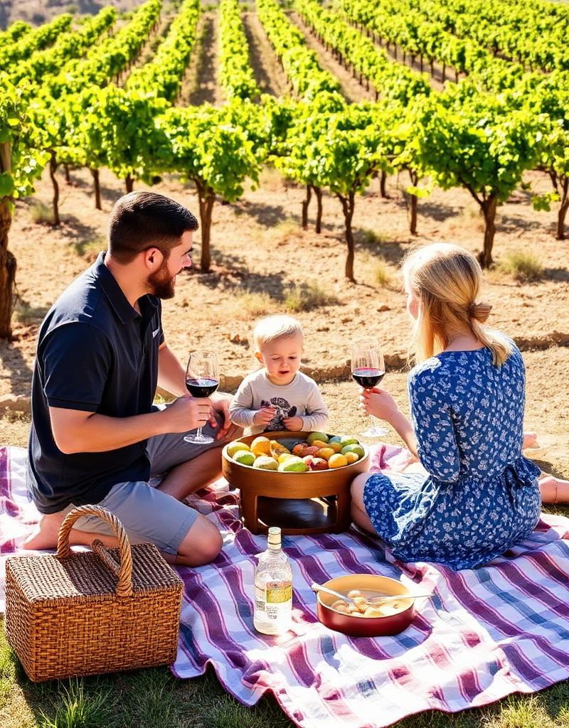 Family enjoying a day out in Napa Valley