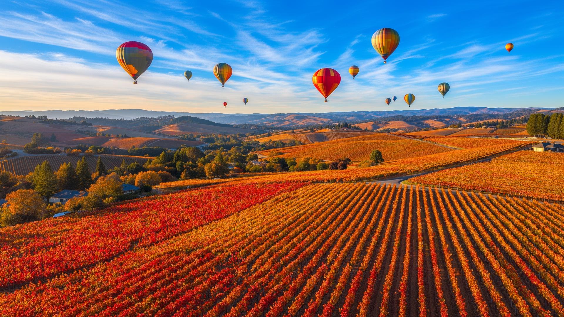 Napa Valley vineyards at golden hour
