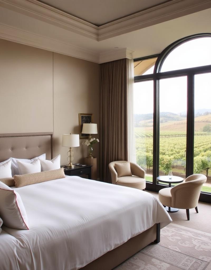 Napa Valley hotel with vineyard views